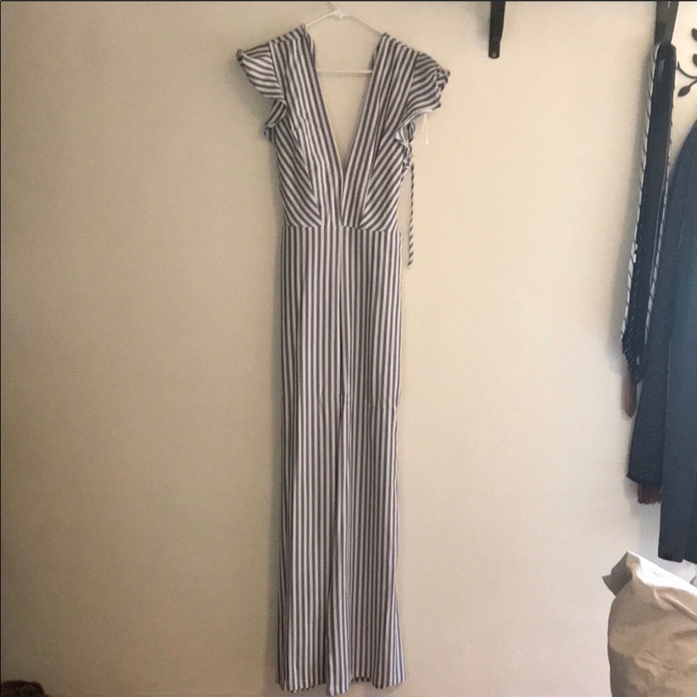 Navy and White Jumpsuit!
